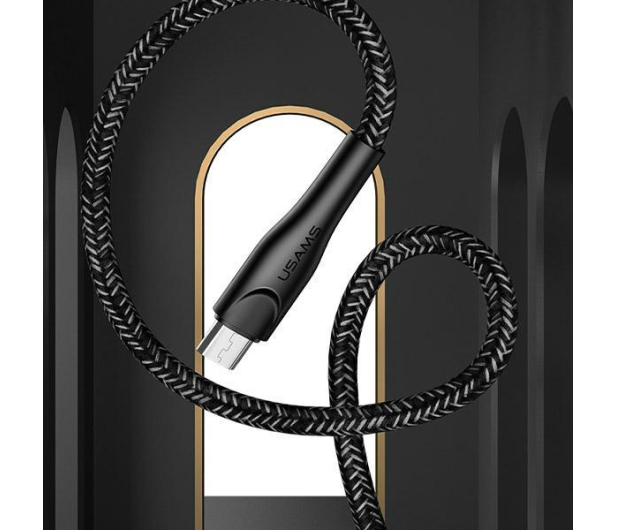 USAMS Kabel pleciony U41 microUSB 3m 2A czerwony - 1569119 - zdjęcie 7